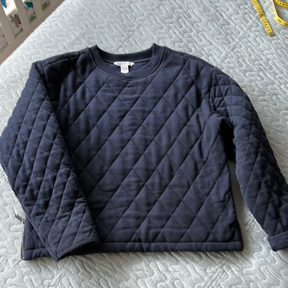 Athleta Quilted Navy top
